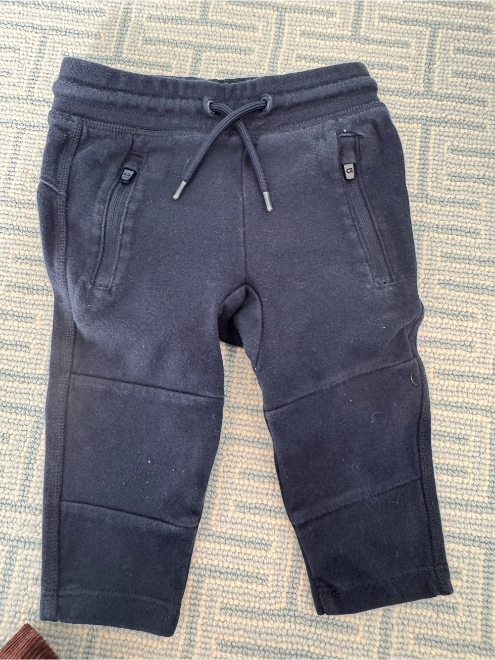 Kids Black Jogger Pants with Drawstring